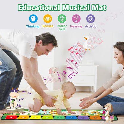 Rodzon Interactive Musical Piano Mat – Educational Animal Sound Toy for Kids & Toddlers