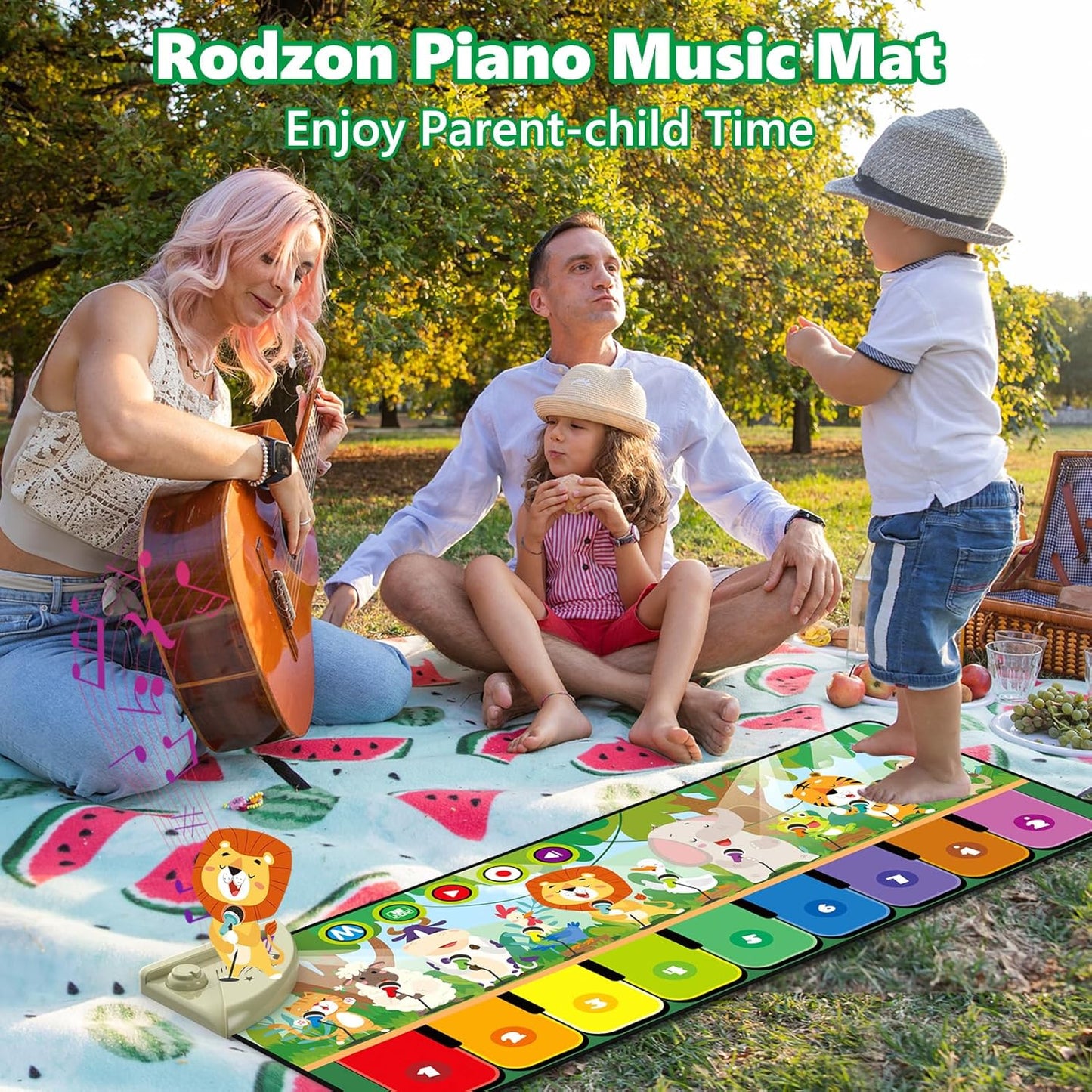 Rodzon Interactive Musical Piano Mat – Educational Animal Sound Toy for Kids & Toddlers