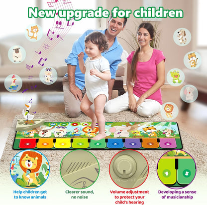 Rodzon Interactive Musical Piano Mat – Educational Animal Sound Toy for Kids & Toddlers